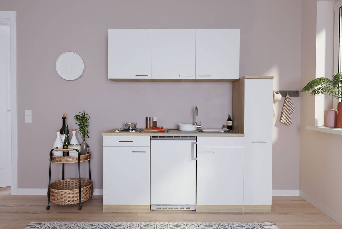 Respekta Küchenblock Economy weiß matt B/H/T: ca. 180x200x60 cm