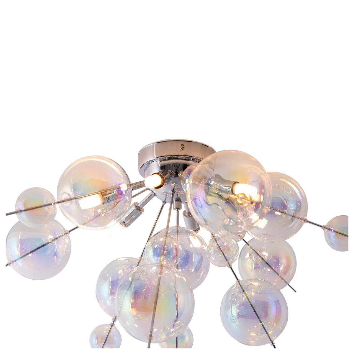 Näve Leuchten Deckenleuchte 1085130 multicolor Metall Glas B/H/T: ca. 57x38x57 cm G9 6 Brennstellen