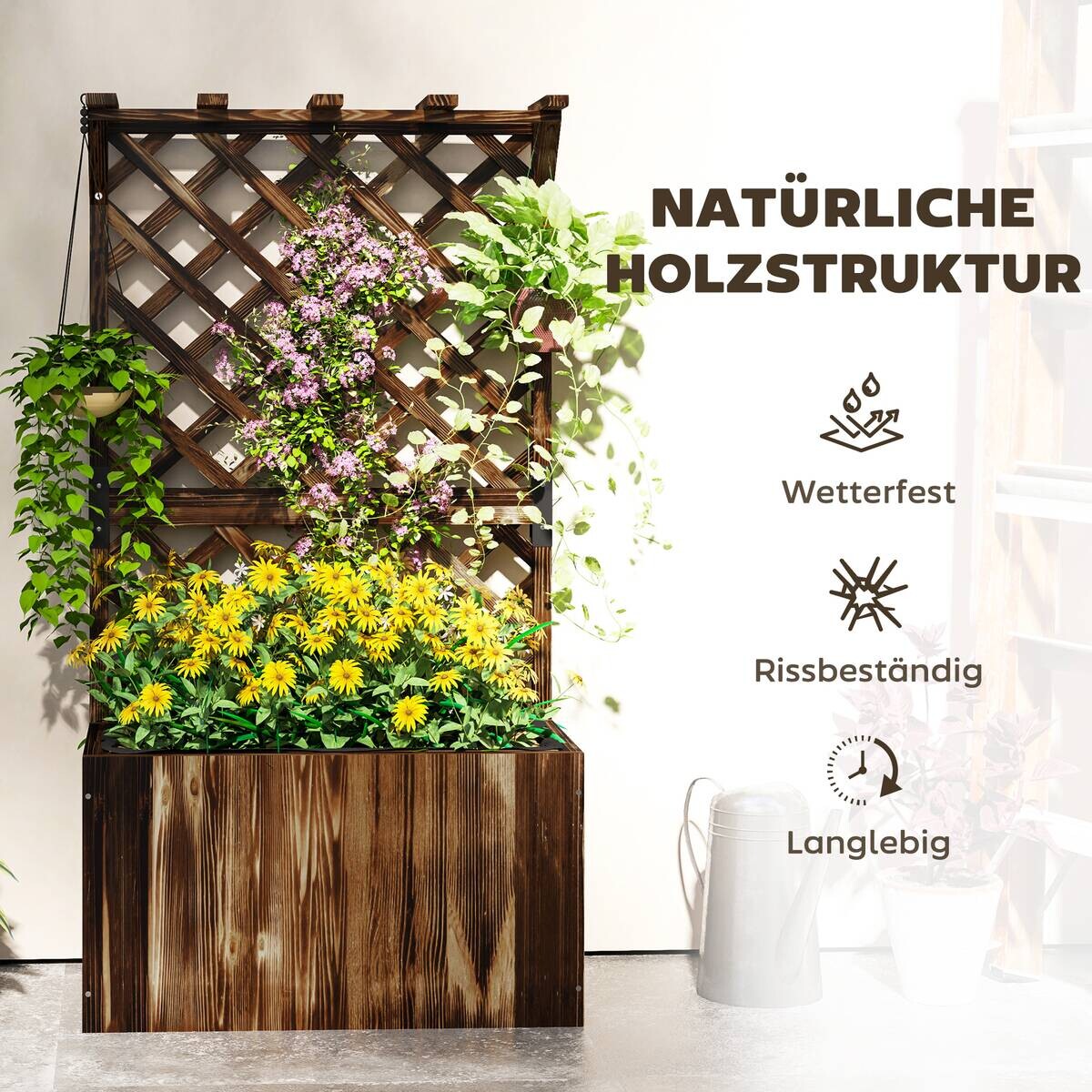 Outsunny Hochbeet B/H/T/L: ca. 33x122x33x64 cm