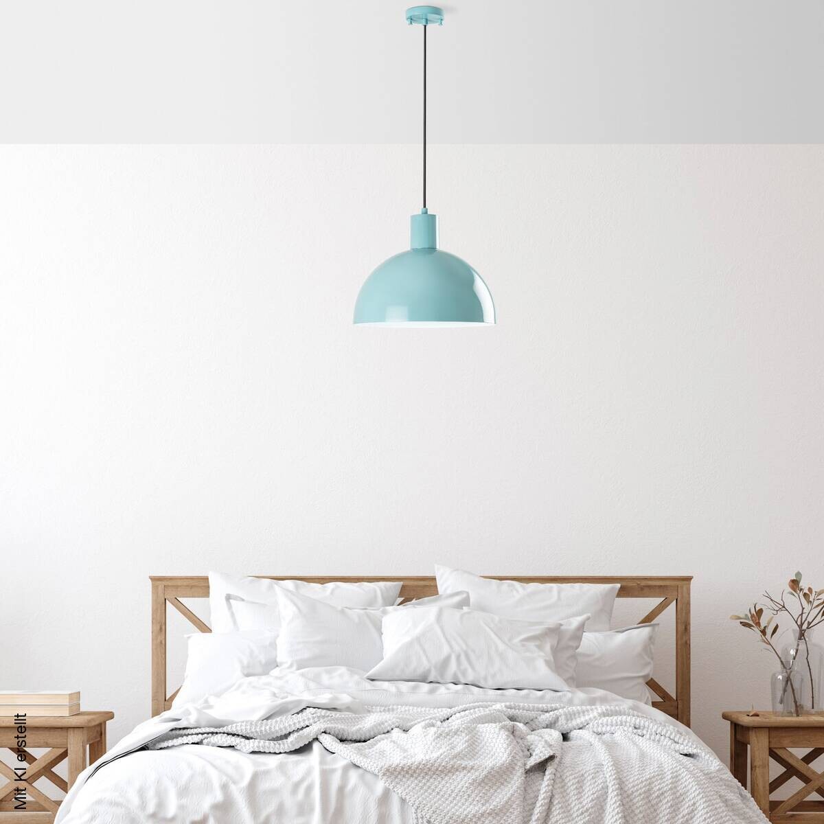 Opviq Pendelleuchte türkis B/H/T: ca. 30x117x30 cm E27 1 Brennstellen