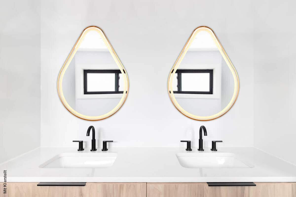 LED-Spiegel Frederike gold B/L: ca. 80x60 cm