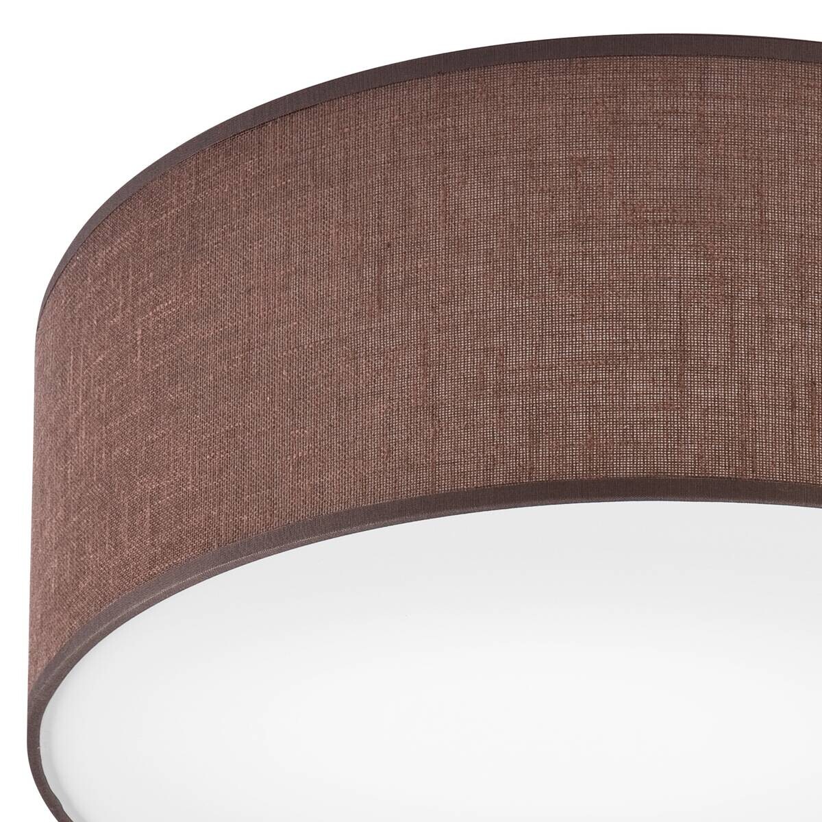Lamkur Deckenleuchte Vivian braun Kunststoff PVC Textil H/L: ca. 13x35 cm E27 1 Brennstellen