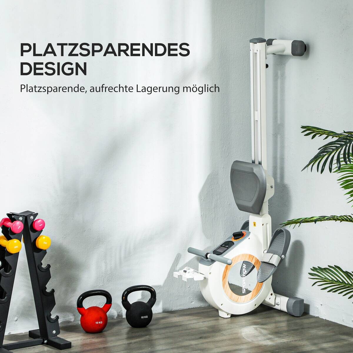 SPORTNOW Rudergerät weiß Kunststoff B/H/L: ca. 45x64x150 cm