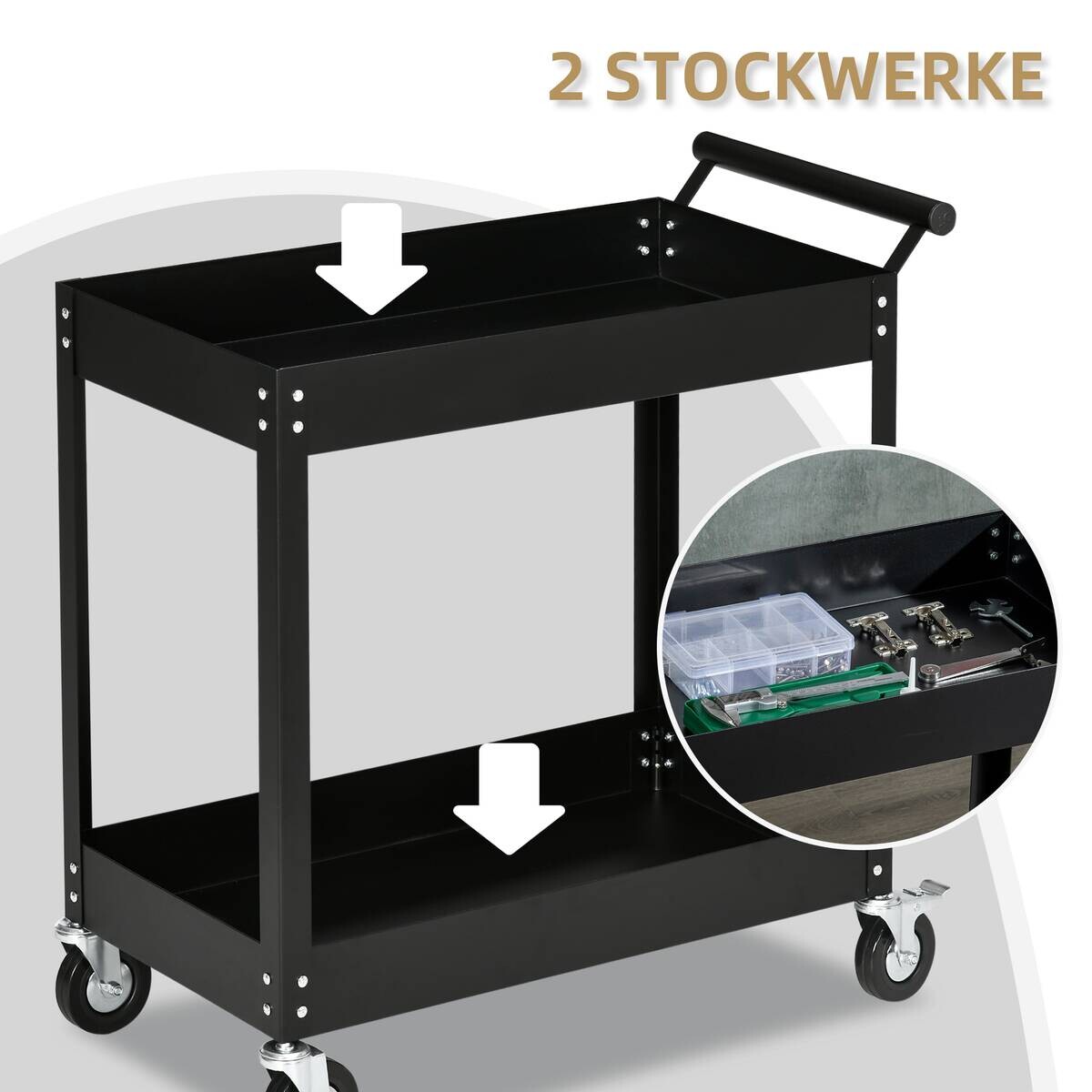 Werkstattwagen B/H/L: ca. 38x84x84,5 cm