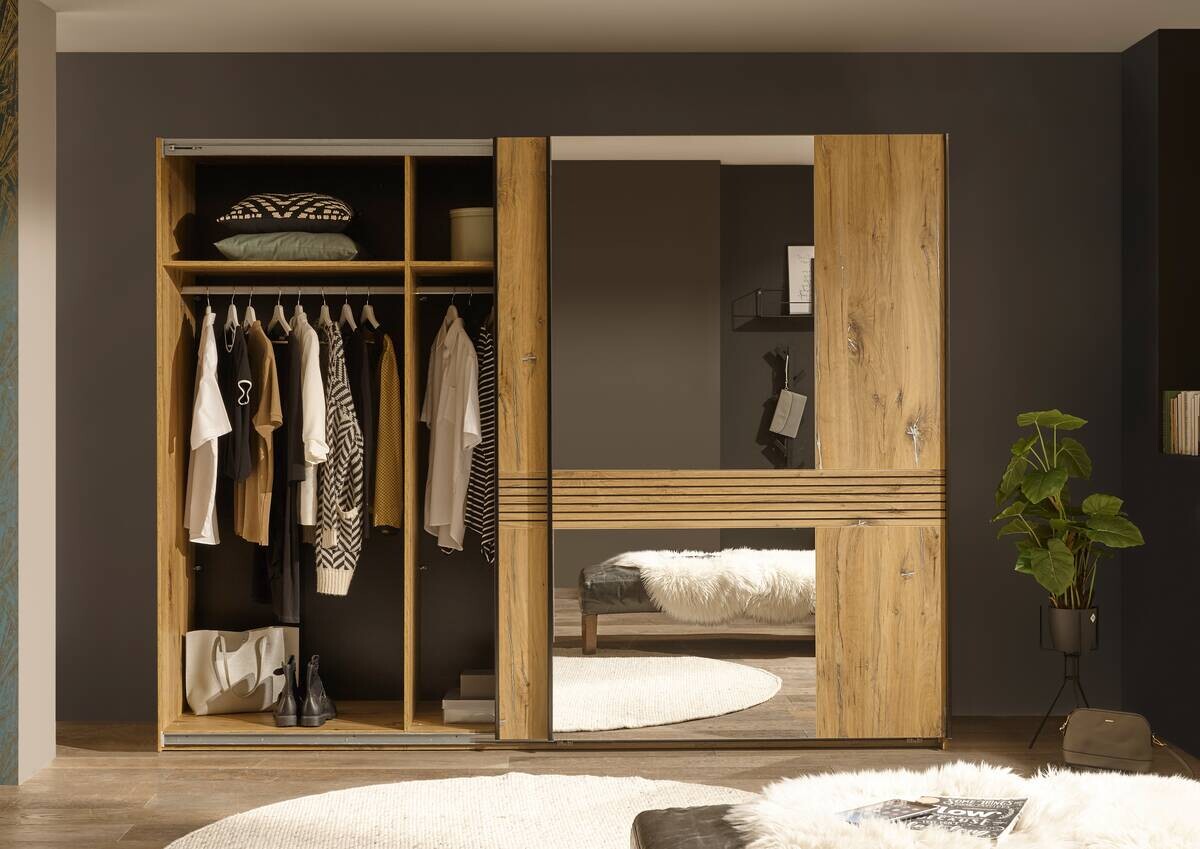 Schwebetürenschrank Trattino Oak B/H/T: ca. 270x210x61 cm