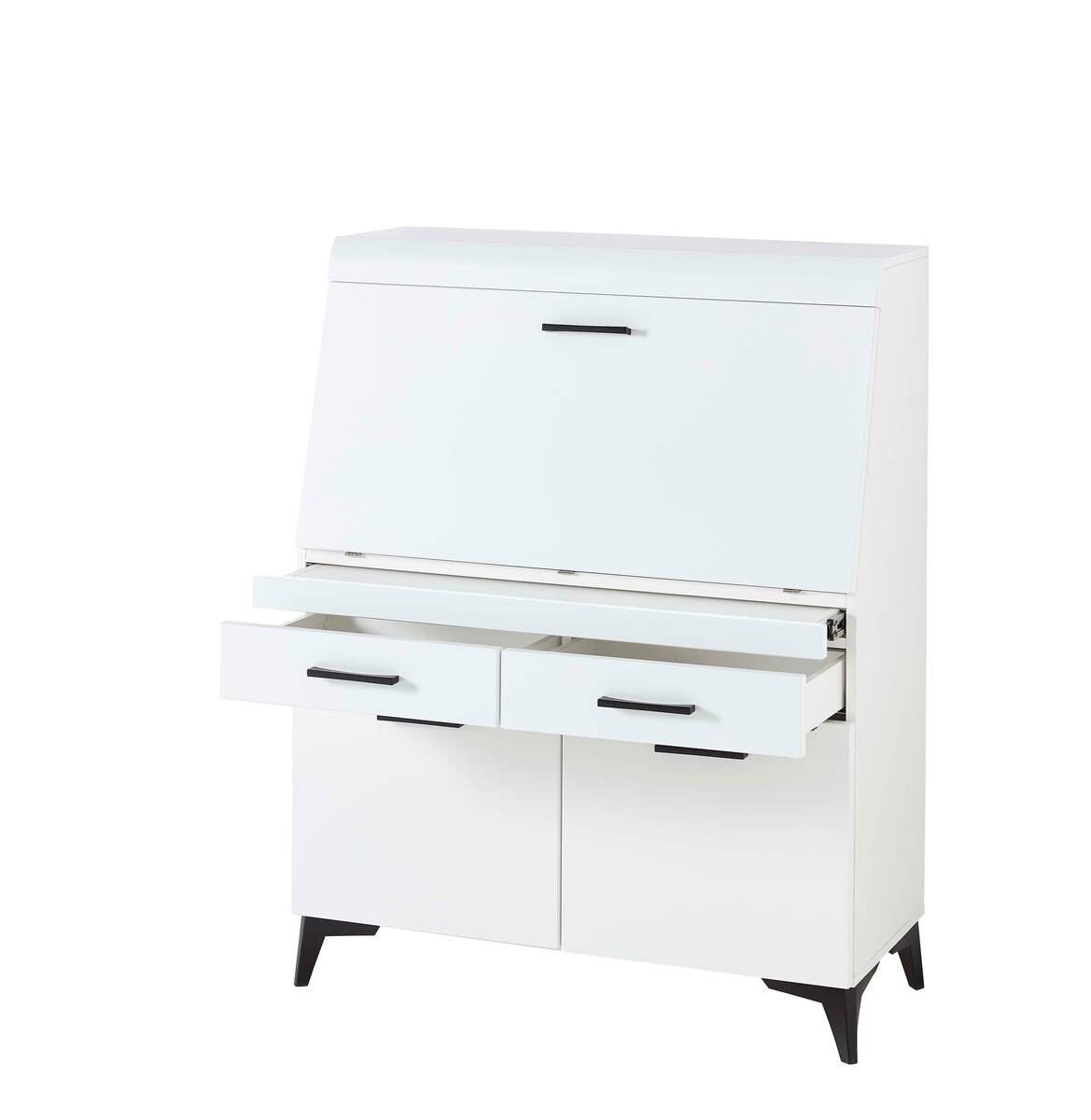 Sekretär Secret weiß matt B/H/T: ca. 98x124x42 cm