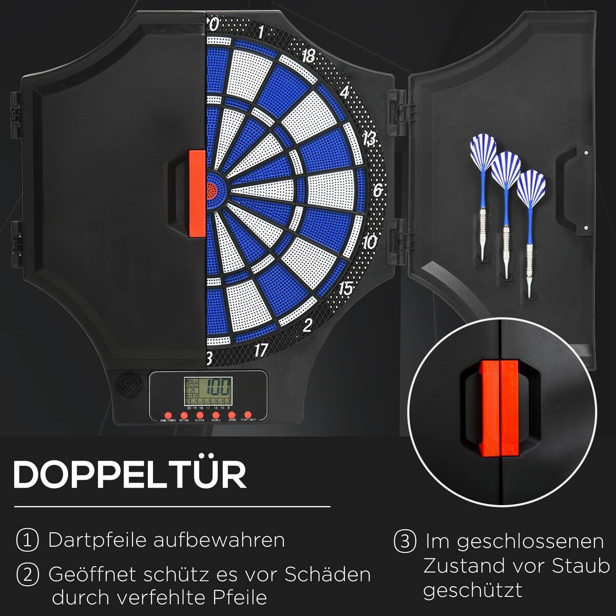 SPORTNOW Elektronische Dartscheibe B/H/L: ca. 45x83x4 cm
