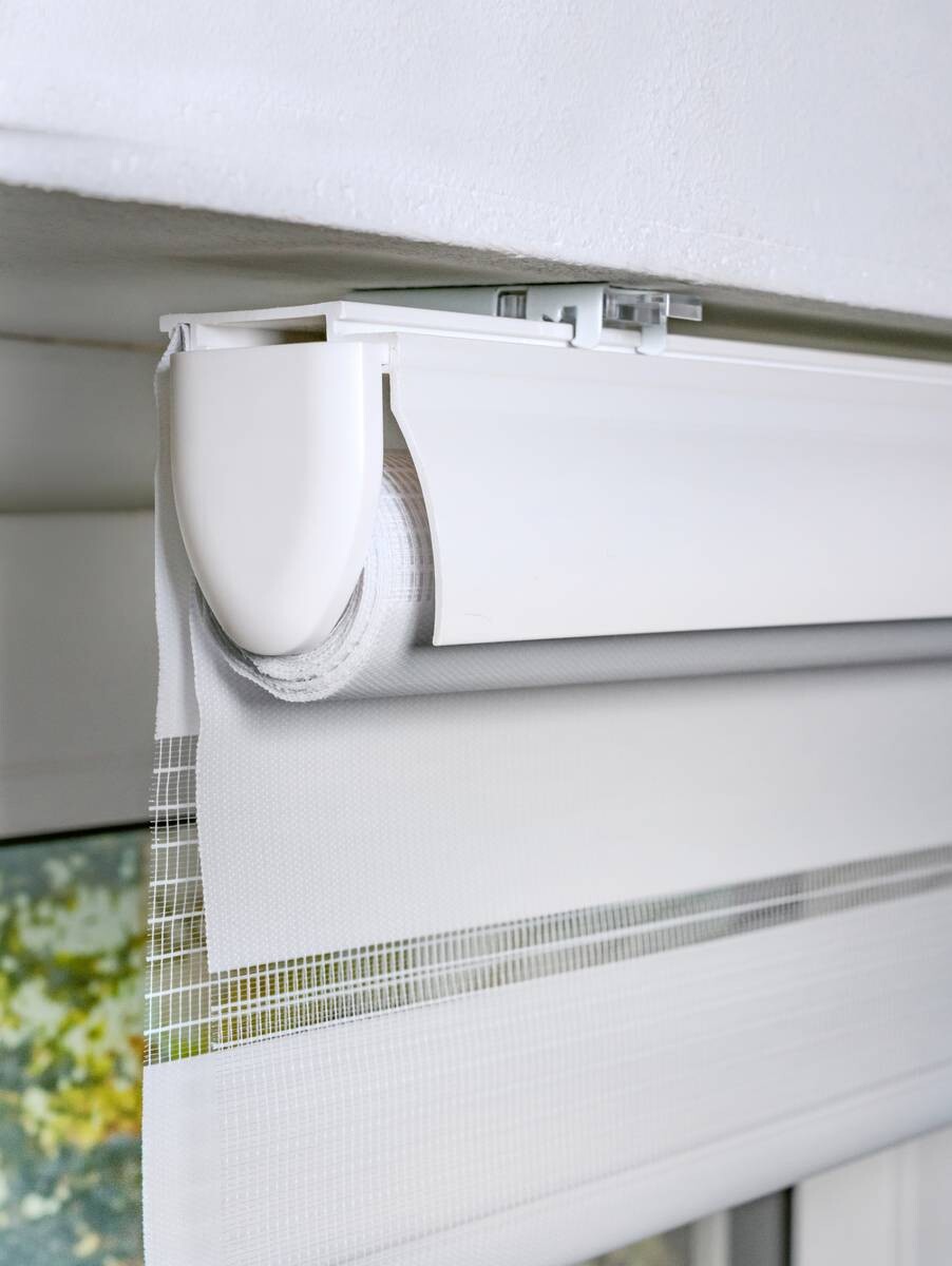 Doppelrollo mit Blende weiß B/L: ca. 90x160 cm