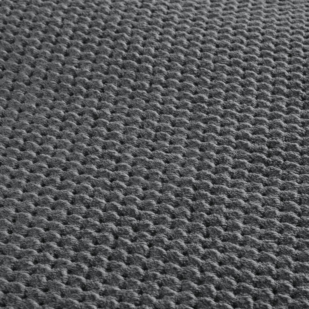 Wohndecke Flanell anthrazit Polyester B/L: ca. 220x240 cm