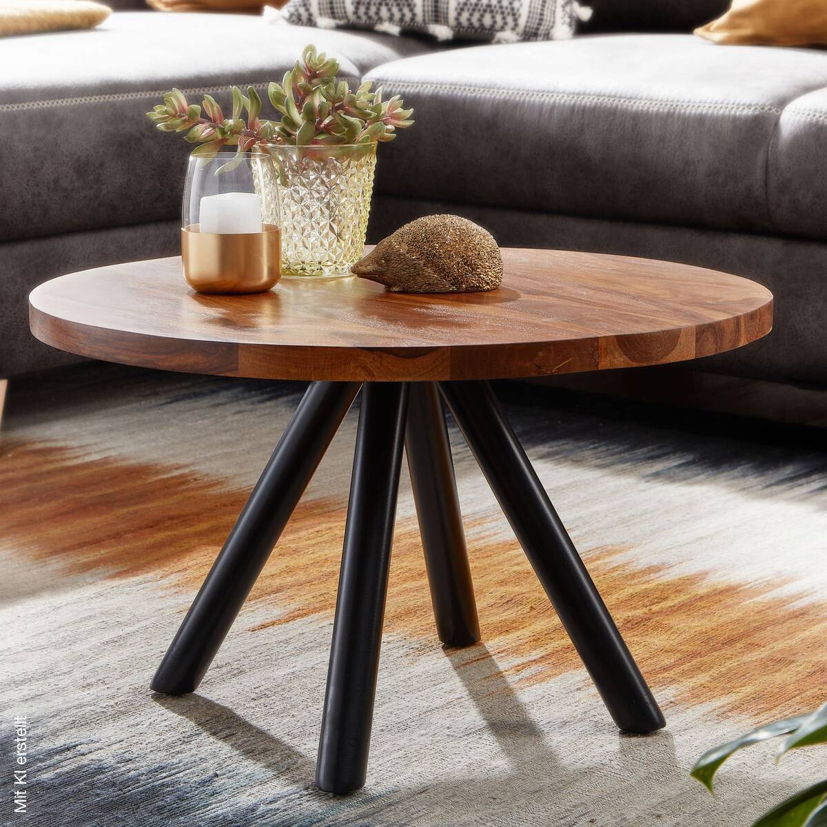 Couchtisch braun B/H/T: ca. 60x35x60 cm