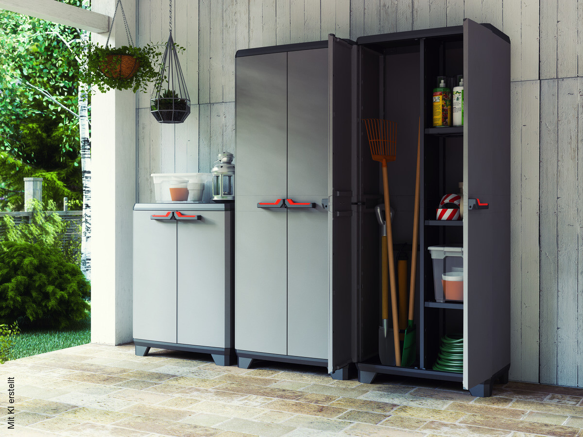 Keter Kunststoffschrank Stilo grau Kunststoff B/H/T: ca. 68x173x39 cm