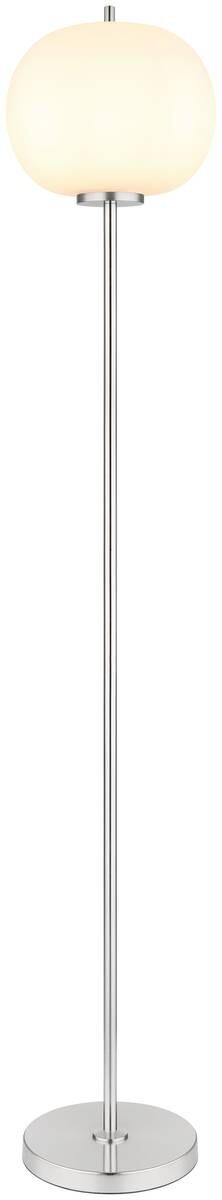 GLOBO Stehlampe nickel matt Glas Metall H/D: ca. 160x30 cm 1 Brennstellen