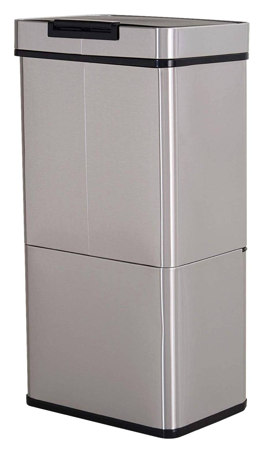 HOMCOM Abfalleimer silber B/H/L: ca. 30x81x42 cm