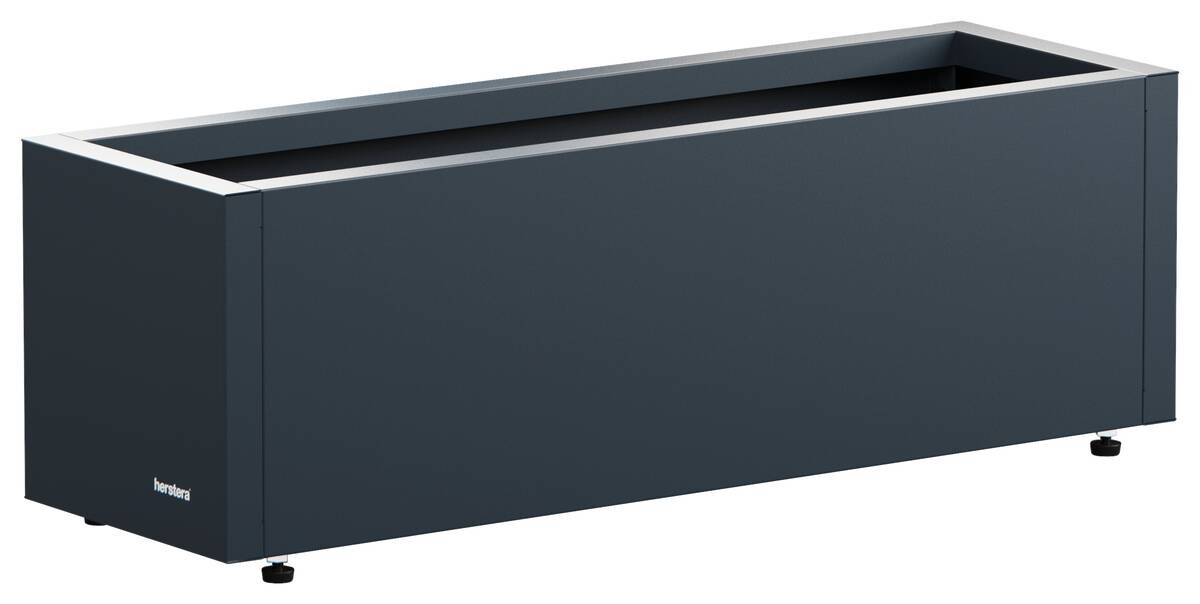 Herstera Garden Pflanzkübel Cube anthrazit Metall B/H/L: ca. 80x25x25 cm