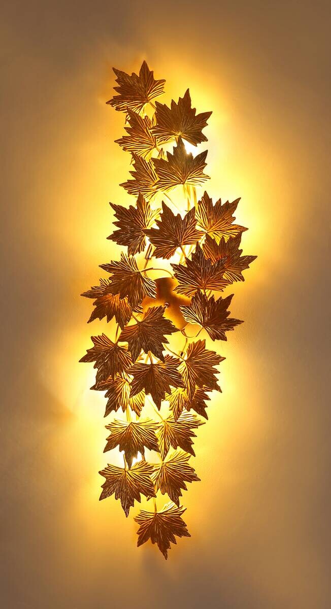 GLOBO LED-Deckenleuchte NADURE gold Metall B/H/T: ca. 45x12x12 cm 6 Brennstellen
