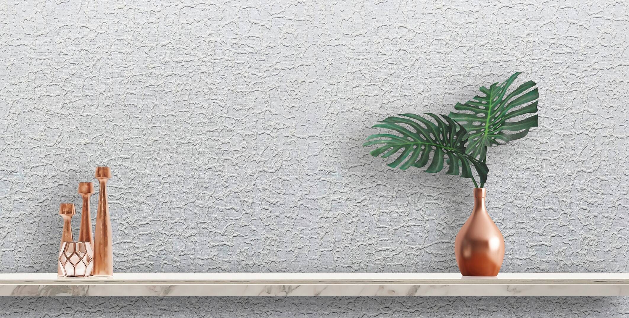 UGEPA Vinyltapete Struktur weiß B/L: ca. 53x1005 cm