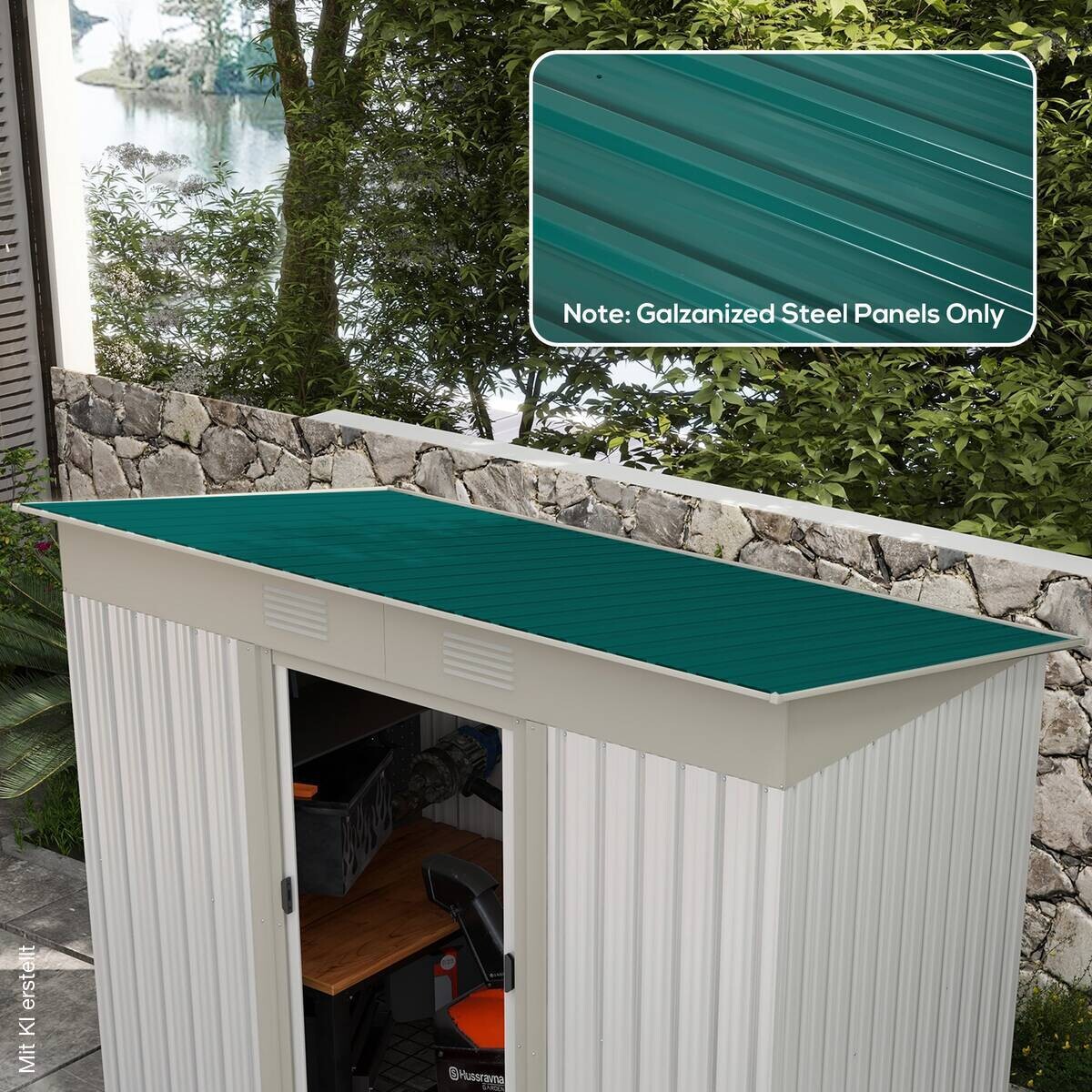 Outsunny Dachblech grün B/H/L: ca. 45x1x129 cm