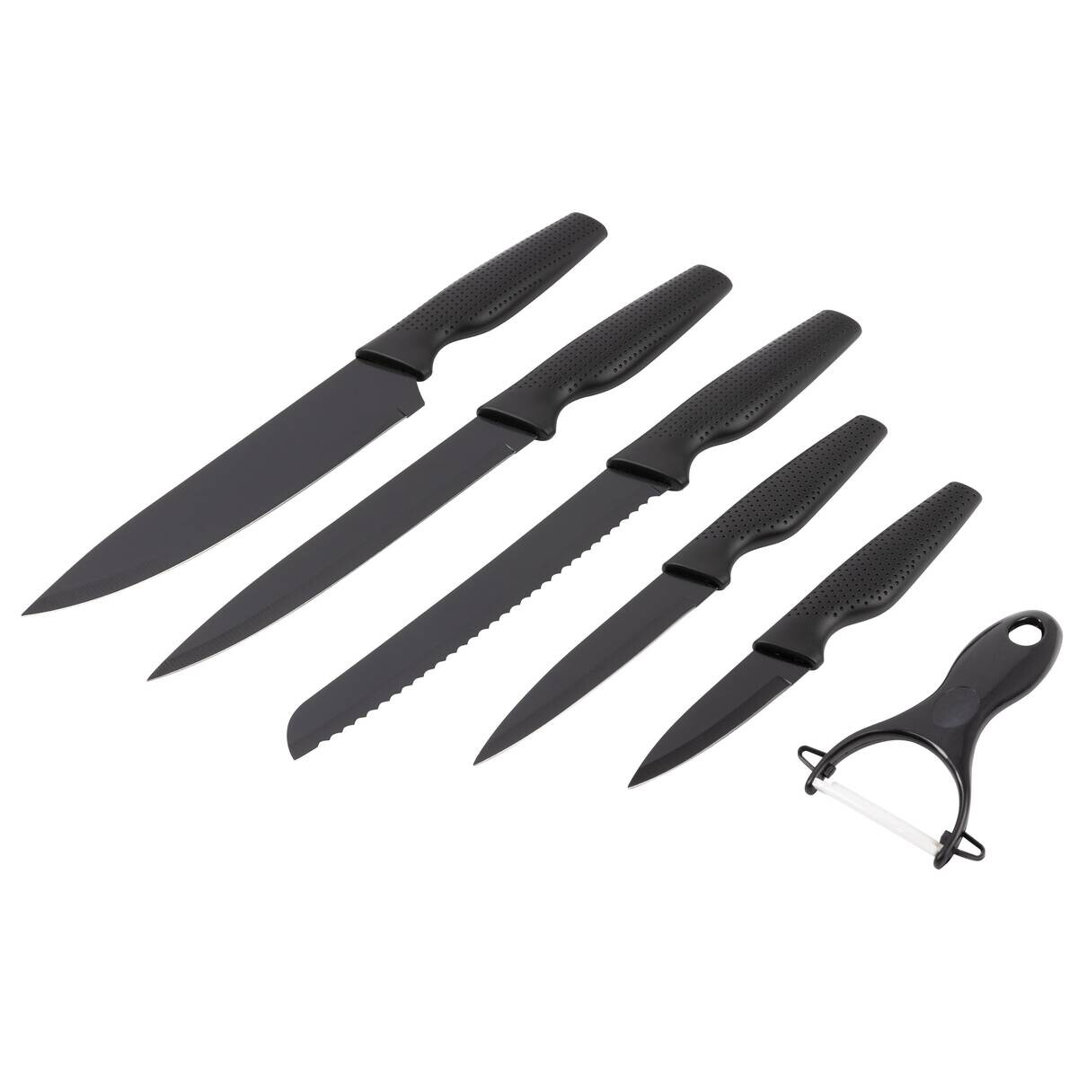 SAN IGNACIO Messerset WILLOW schwarz Edelstahl 6 tlg.