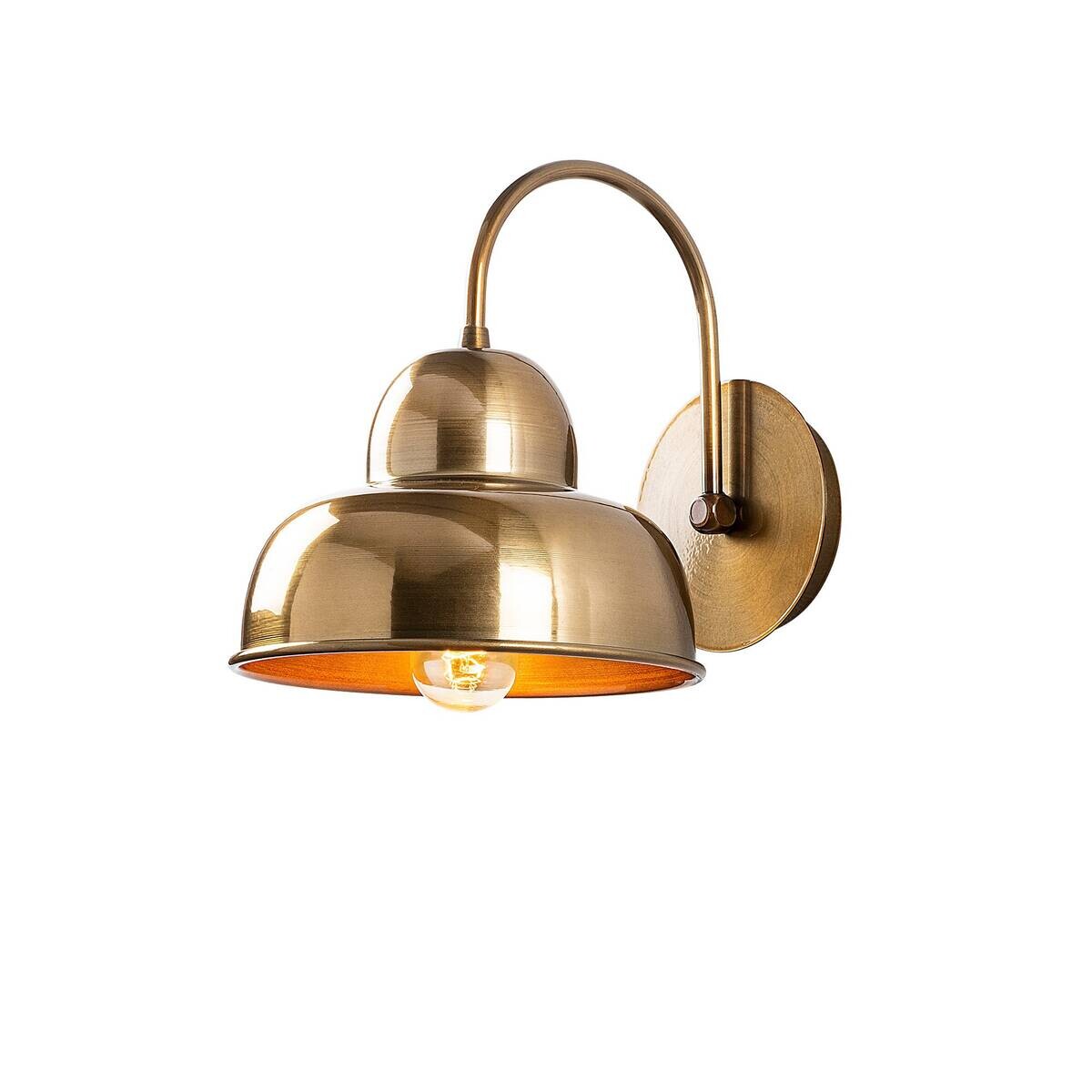 Opviq Wandleuchte Berceste gold Metall B/H/T/L: ca. 27x24x27x20 cm E27 1 Brennstellen