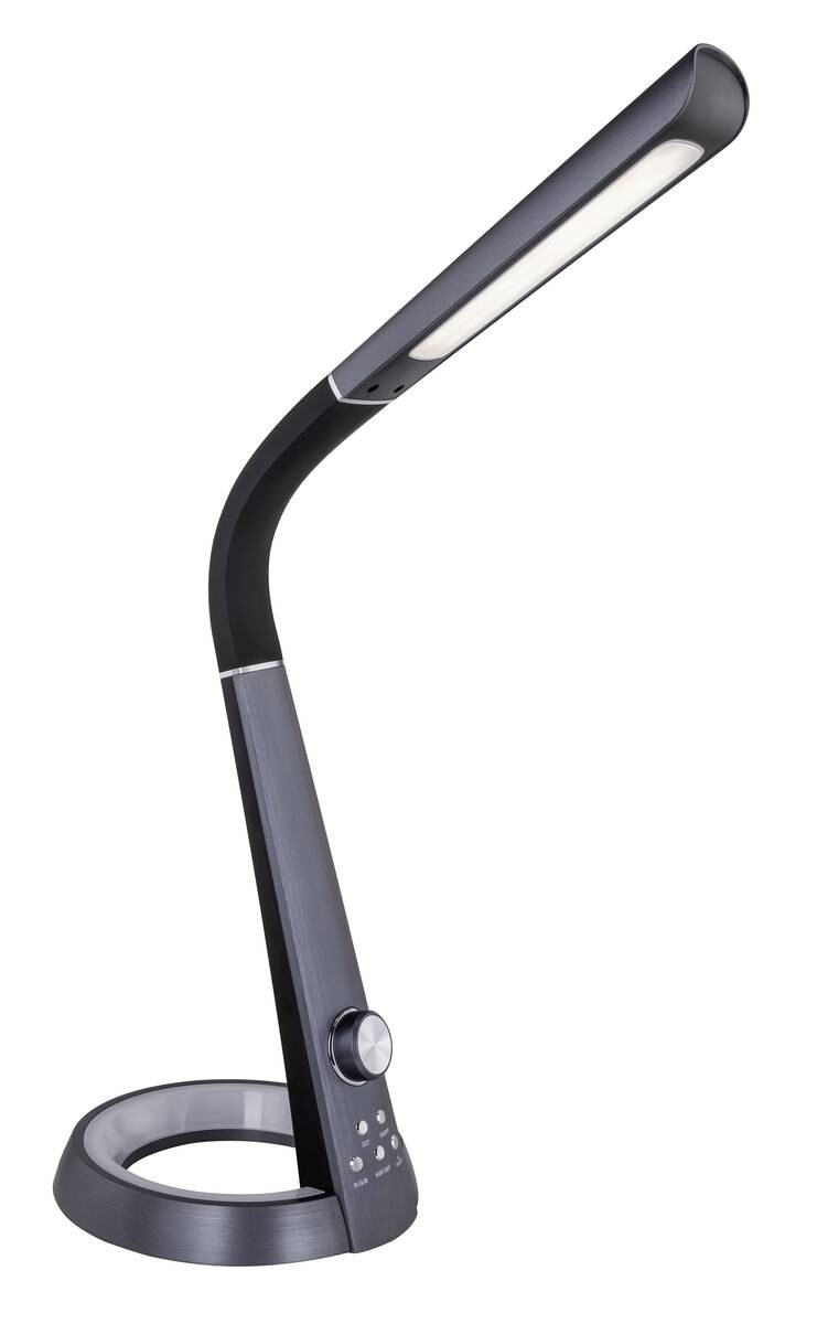 GLOBO Tischleuchte 58376B schwarz anthrazit Metall Kunststoff B/H/T: ca. 34x64x18 cm 1 Brennstellen