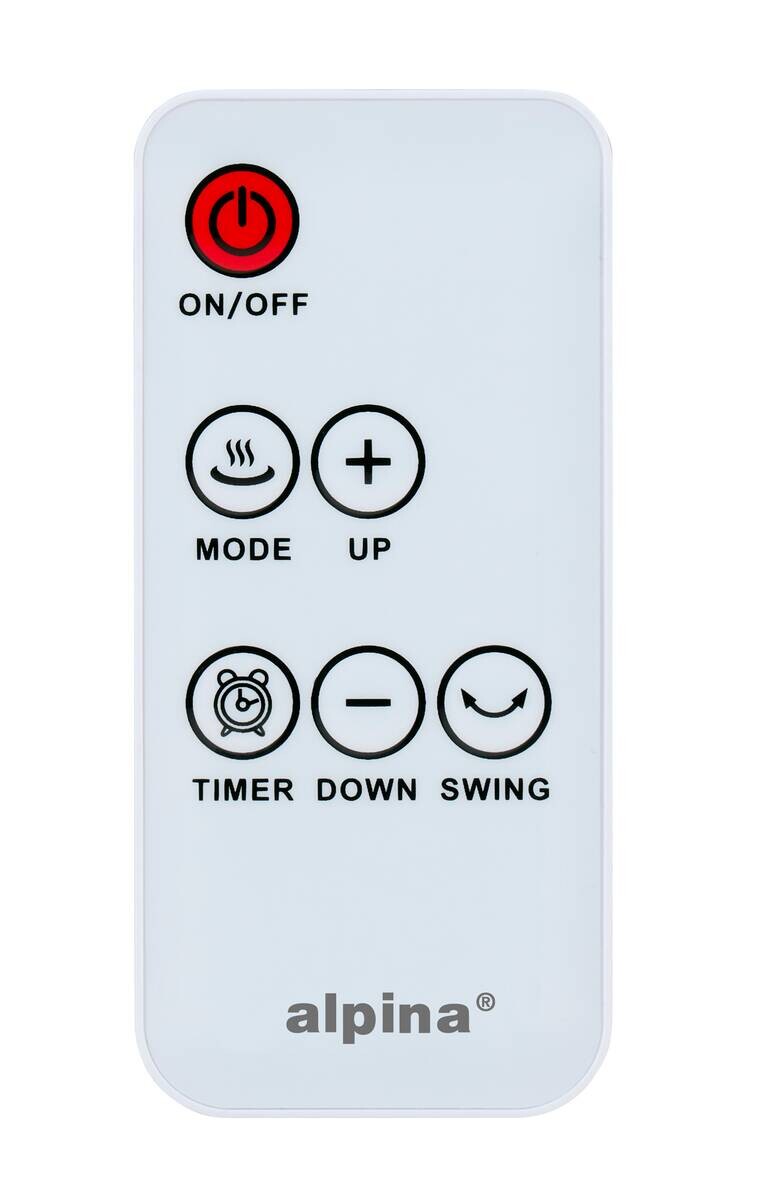 alpina Heizstrahler weiß schwarz Kunststoff ca. 1500 W