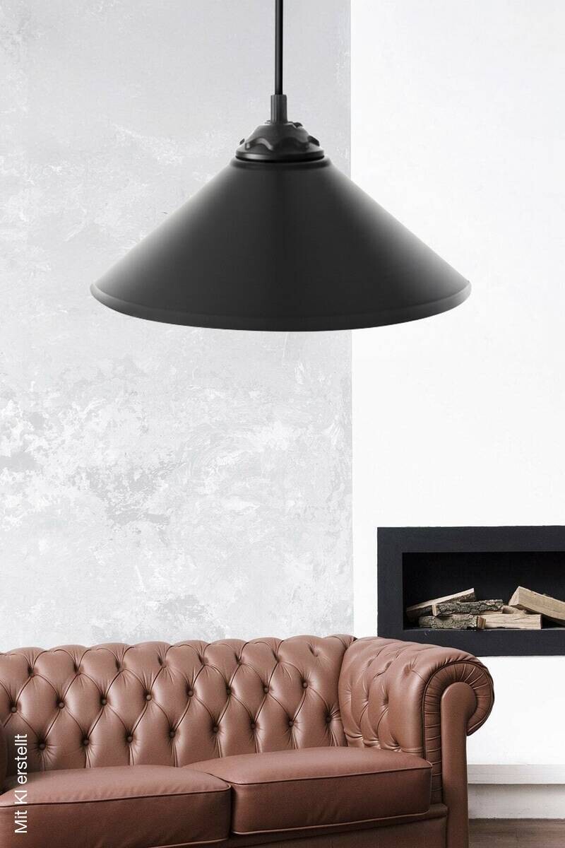 Opviq Pendelleuchte schwarz Polycarbonat B/H/T/L: ca. 6,5x50x25x6,5 cm E27 1 Brennstellen