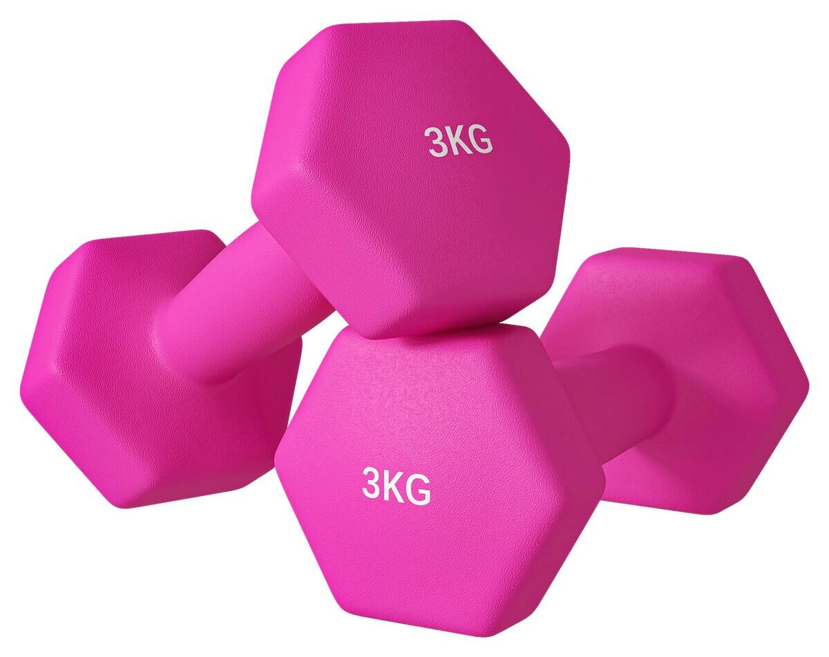 SPORTNOW Kurzhantel rosa Metall B/H/L: ca. 8x8x18 cm