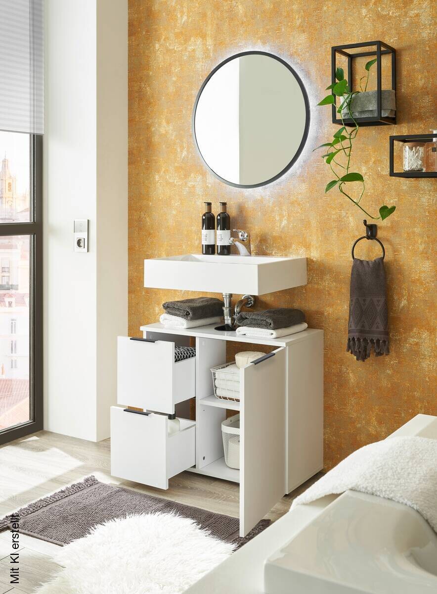 Waschbeckenunterschrank Porto weiß B/H/T: ca. 70x60x35 cm