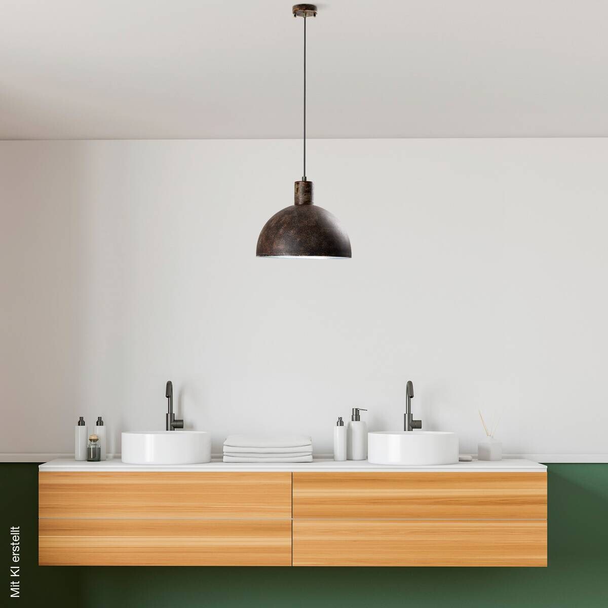 Opviq Pendelleuchte braun B/H/T: ca. 30x117x30 cm E27 1 Brennstellen