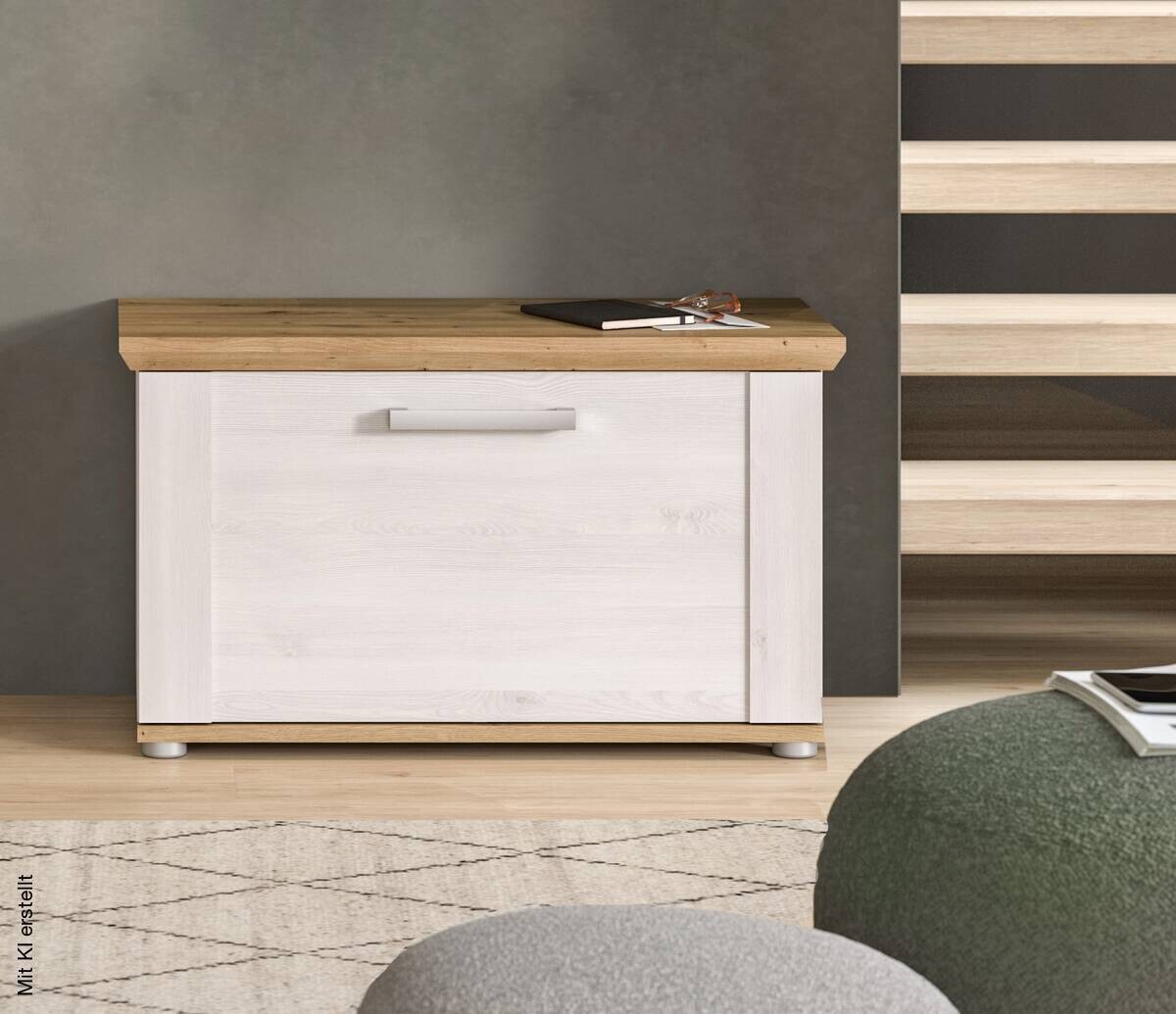 Sitzbank Verona Sibiu Lärche Nachbildung Eiche Artisan Nachbildung B/H/T: ca. 80x47x39 cm