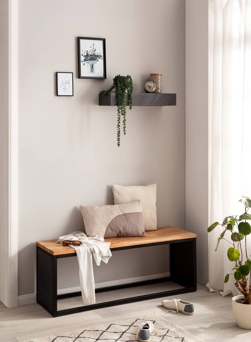 Wandregal grau B/H/T: ca. 60x10x20 cm