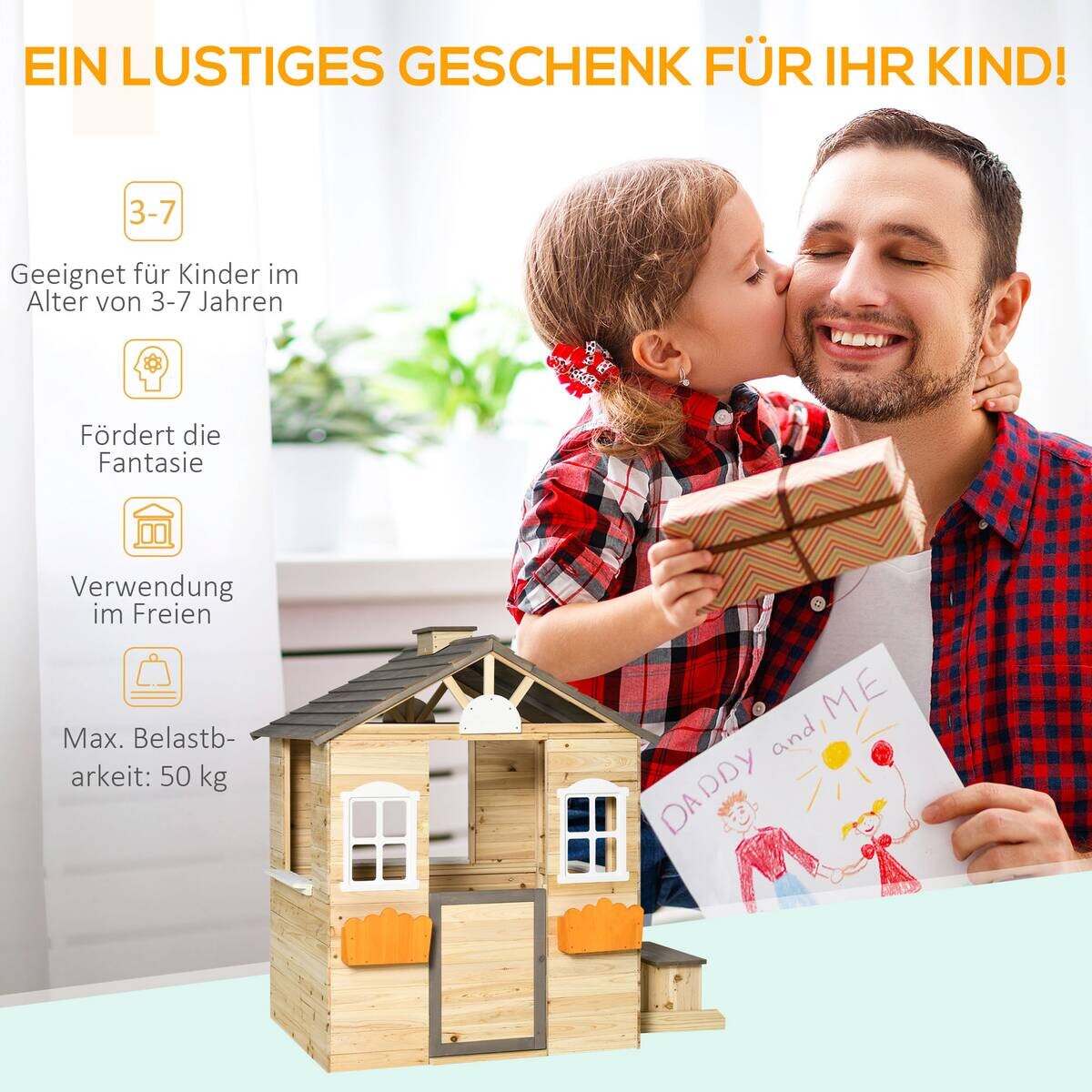 Outsunny Outdoor-Spielzeug grau B/H/L: ca. 94x113x134,5 cm
