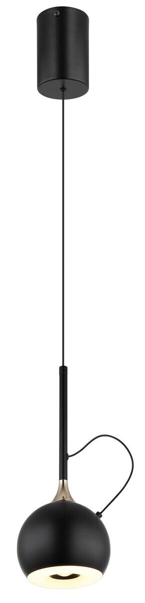 GLOBO Pendelleuchte mattschwarz gold Metall H/D: ca. 150x12 cm 1 Brennstellen