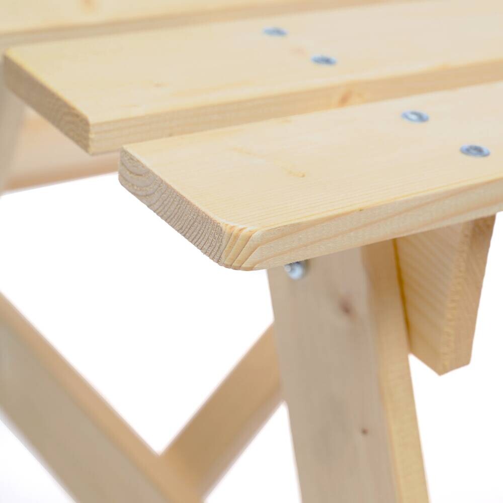 Timbela Kindersitzgarnitur M018 natur Holz B/H/L: ca. 90x50x90 cm