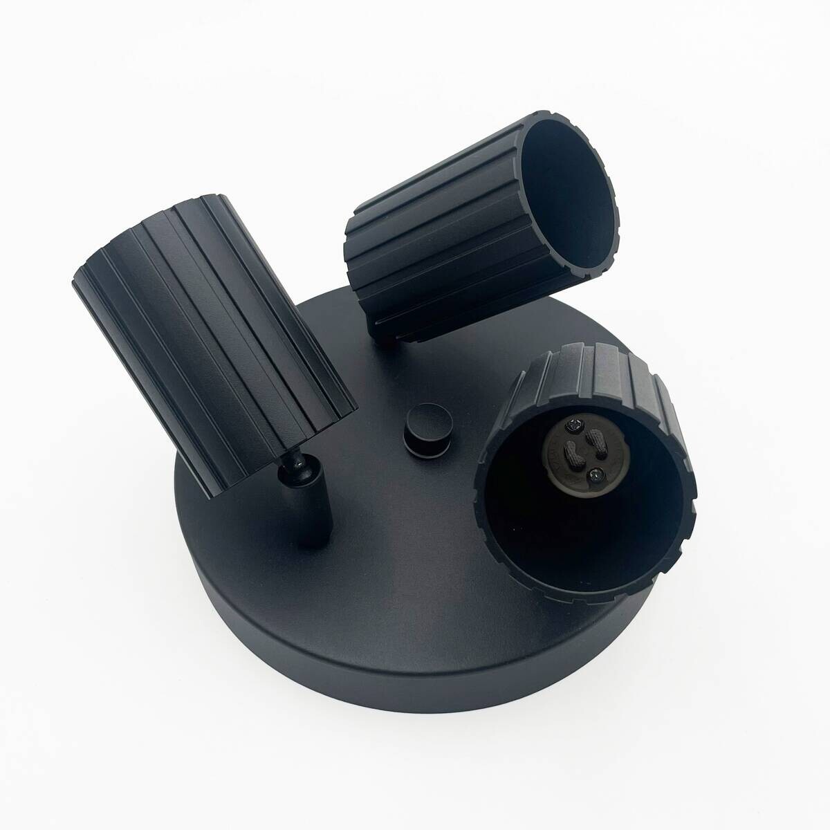 Lamkur Strahler Prisma schwarz Stahl B/H/L: ca. 18x19,5x18 cm 3 Brennstellen