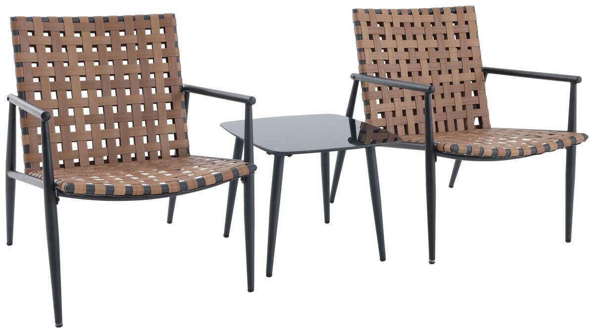 POCOline Balkonset Mainz braun Polyrattan
