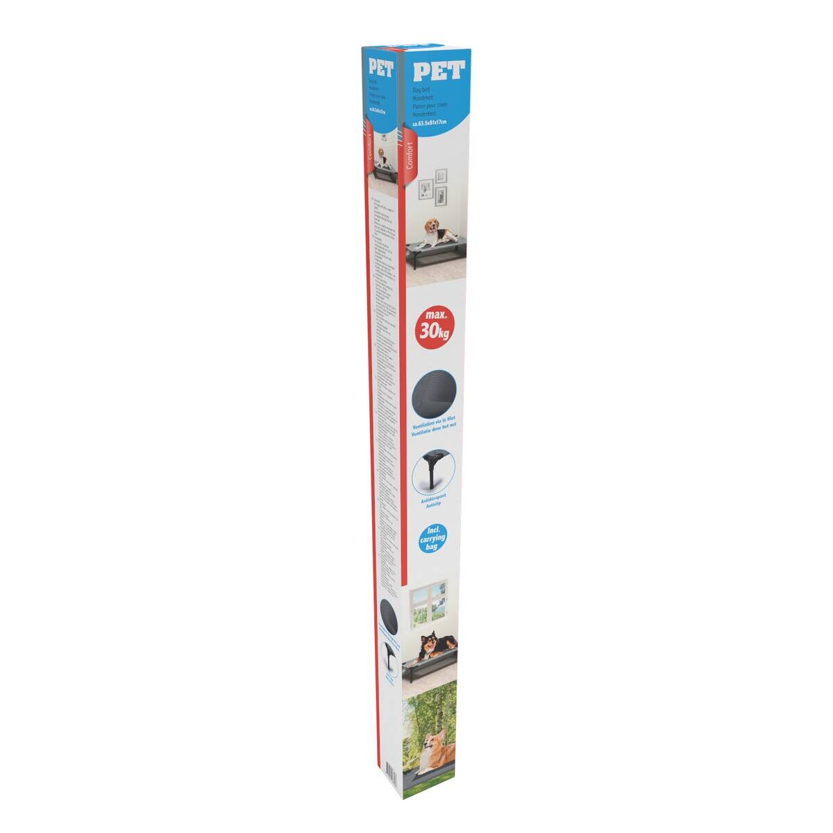 Pet Comfort Haustierbett grau Polyester B/H/L: ca. 81x17x64 cm