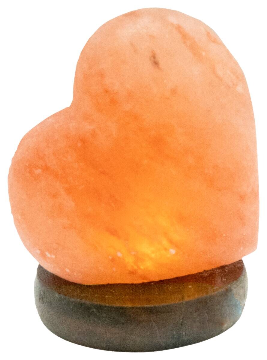GLOBO LED-Salzkristallleuchte Stone 28306 natur Holz Stein H: ca. 11,4 cm