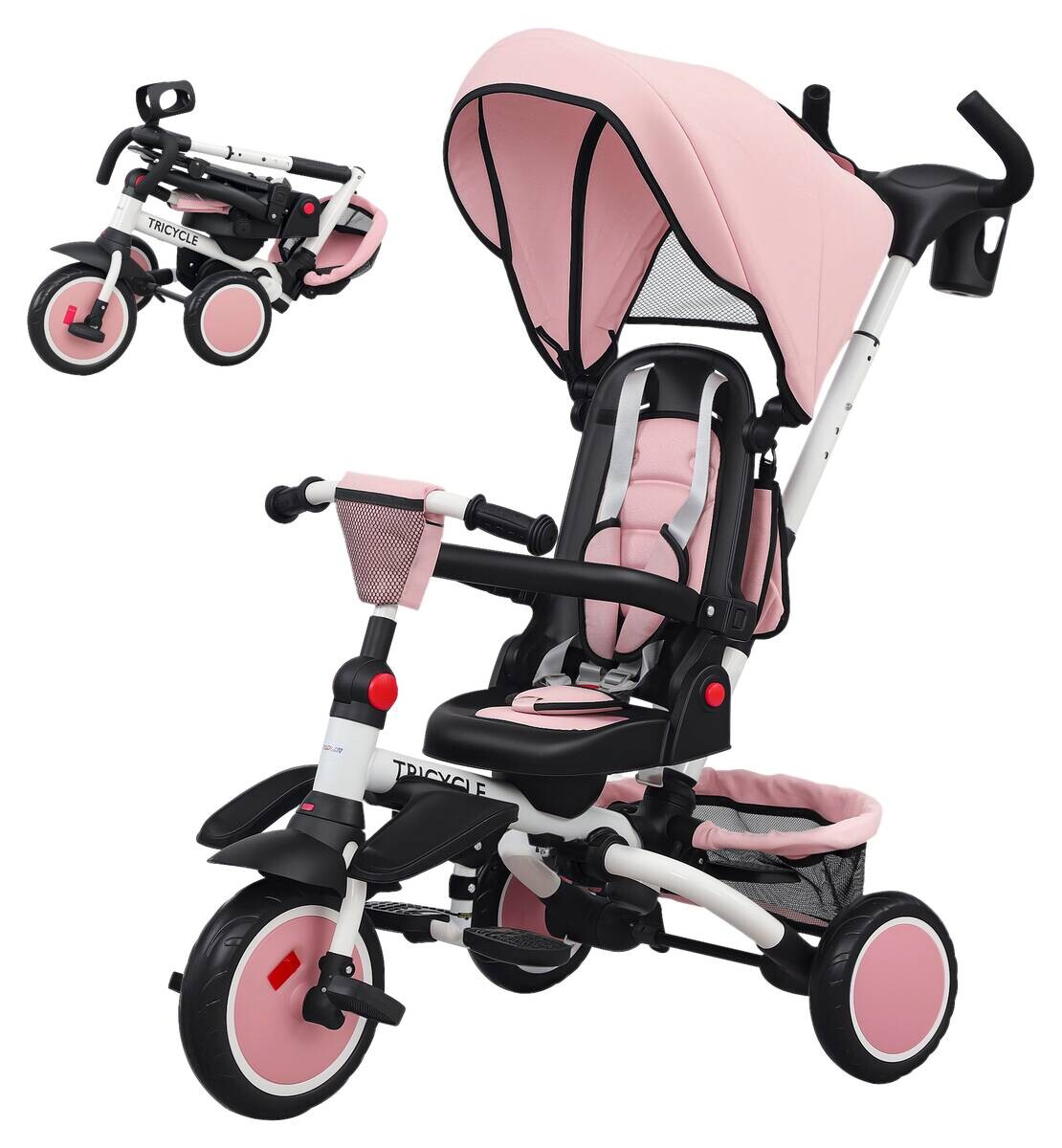 AIYAPLAY Kinderdreirad rosa B/H/L: ca. 52x98x111,5 cm