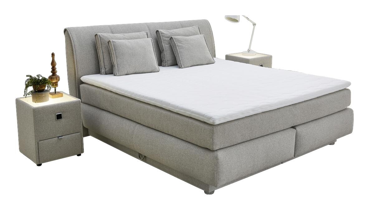 Boxspringbett beige Liegefläche B/L: ca. 180x200 cm