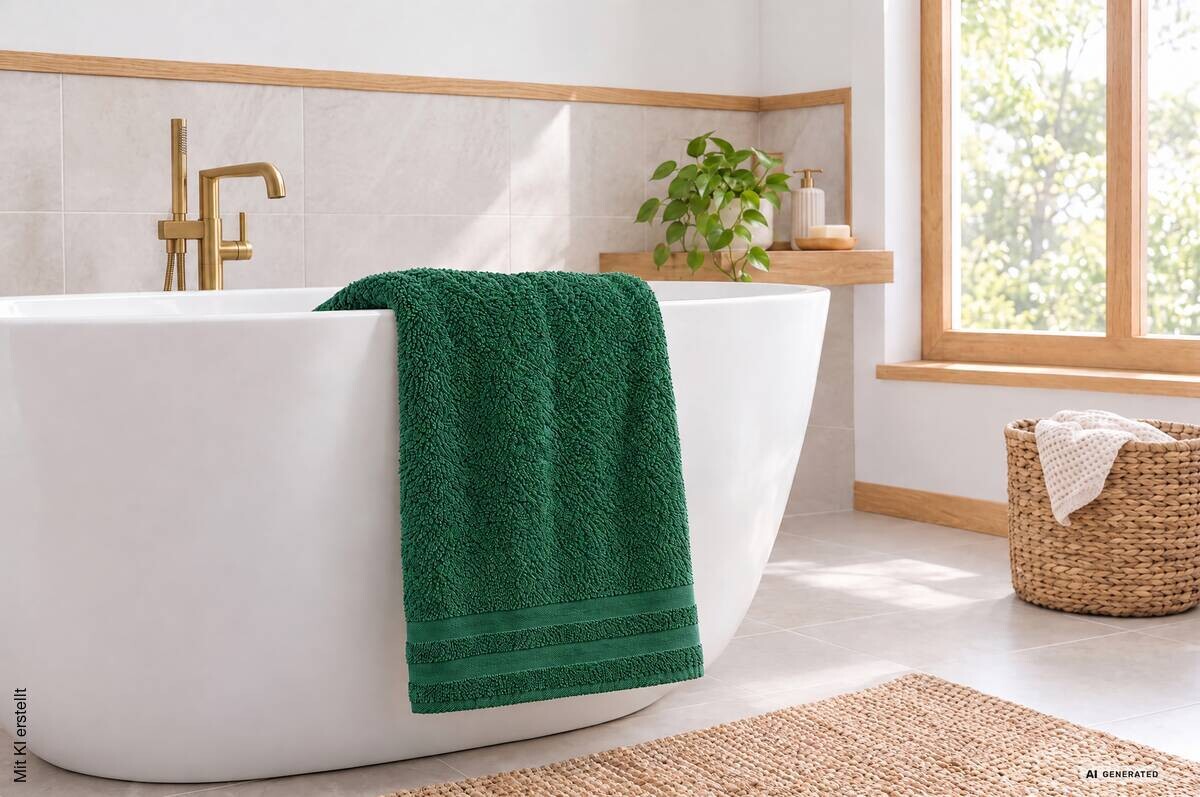 Badetuch Miami waldgrün 100% Baumwolle B/L: ca. 100x150 cm