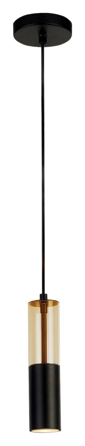 Searchlight Pendelleuchte Merrygold schwarz Acryl Stahl B/H/L/D: ca. 10x120x10x10 cm GU10 1 Brennstellen