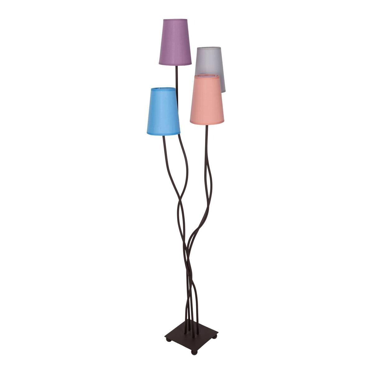 Näve Leuchten Stehlampe 2040962 multicolor Textil Metall B/H/T: ca. 34x138x43 cm 4 Brennstellen