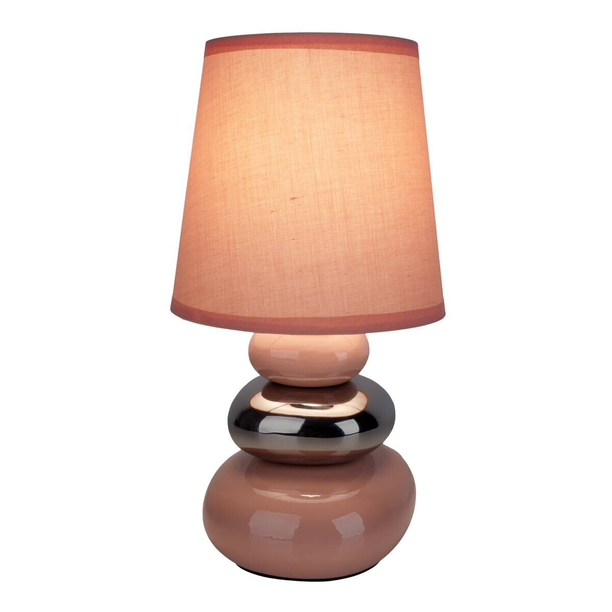 Näve Leuchten Tischleuchte 3045332 lachs rosé Keramik B/H/T: ca. 16x31x16 cm E14 1 Brennstellen