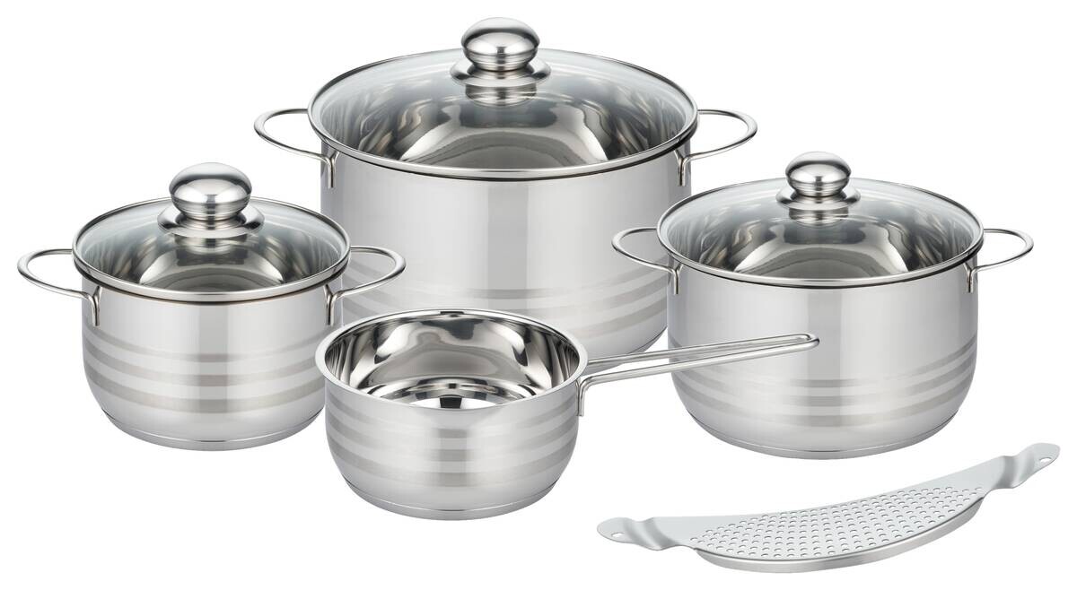 ELO Basic Topfset silber Edelstahl 5 tlg.