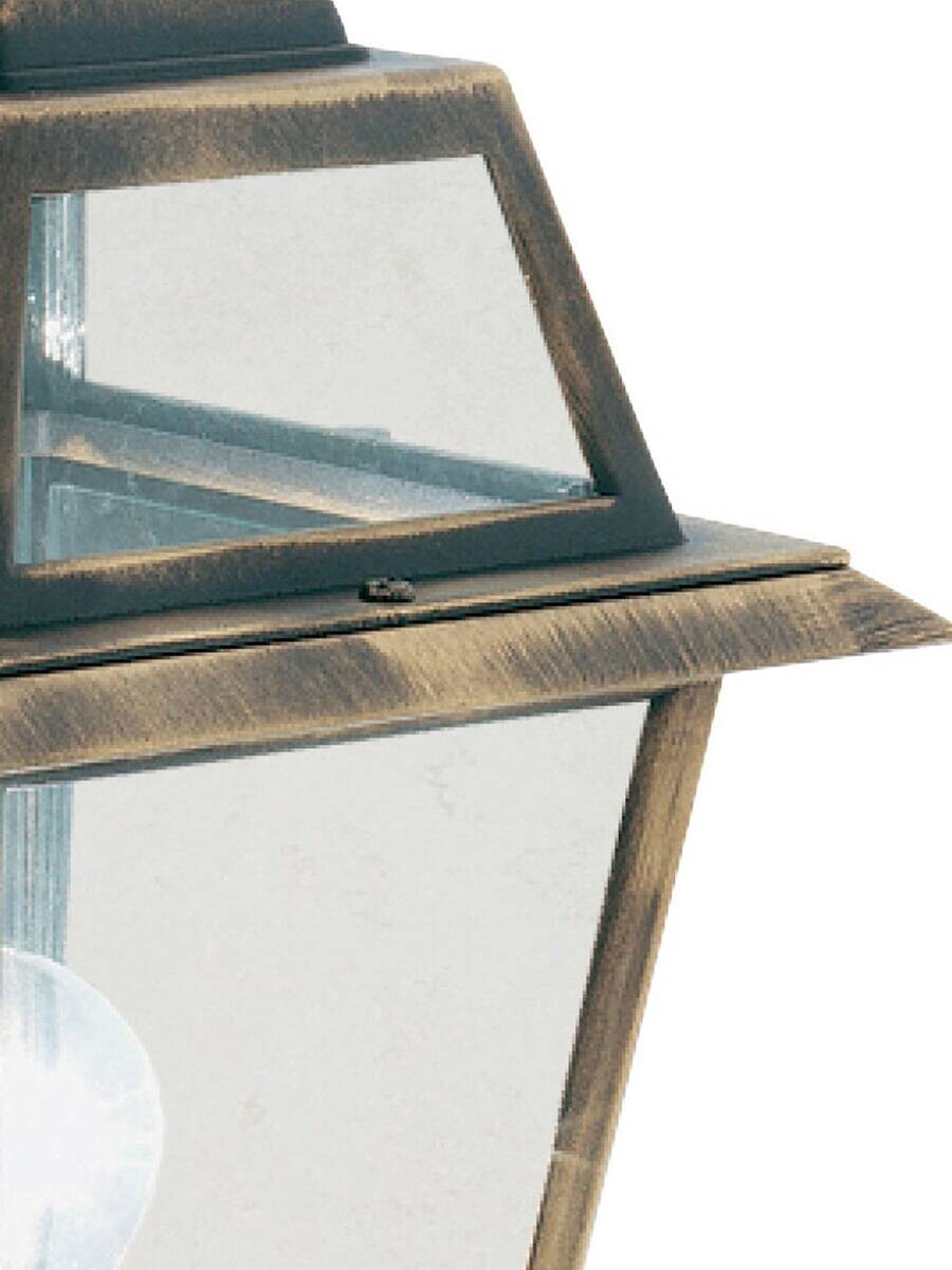 Wandaußenleuchte klar schwarz gold B/H/T: ca. 21x49,5x27 cm