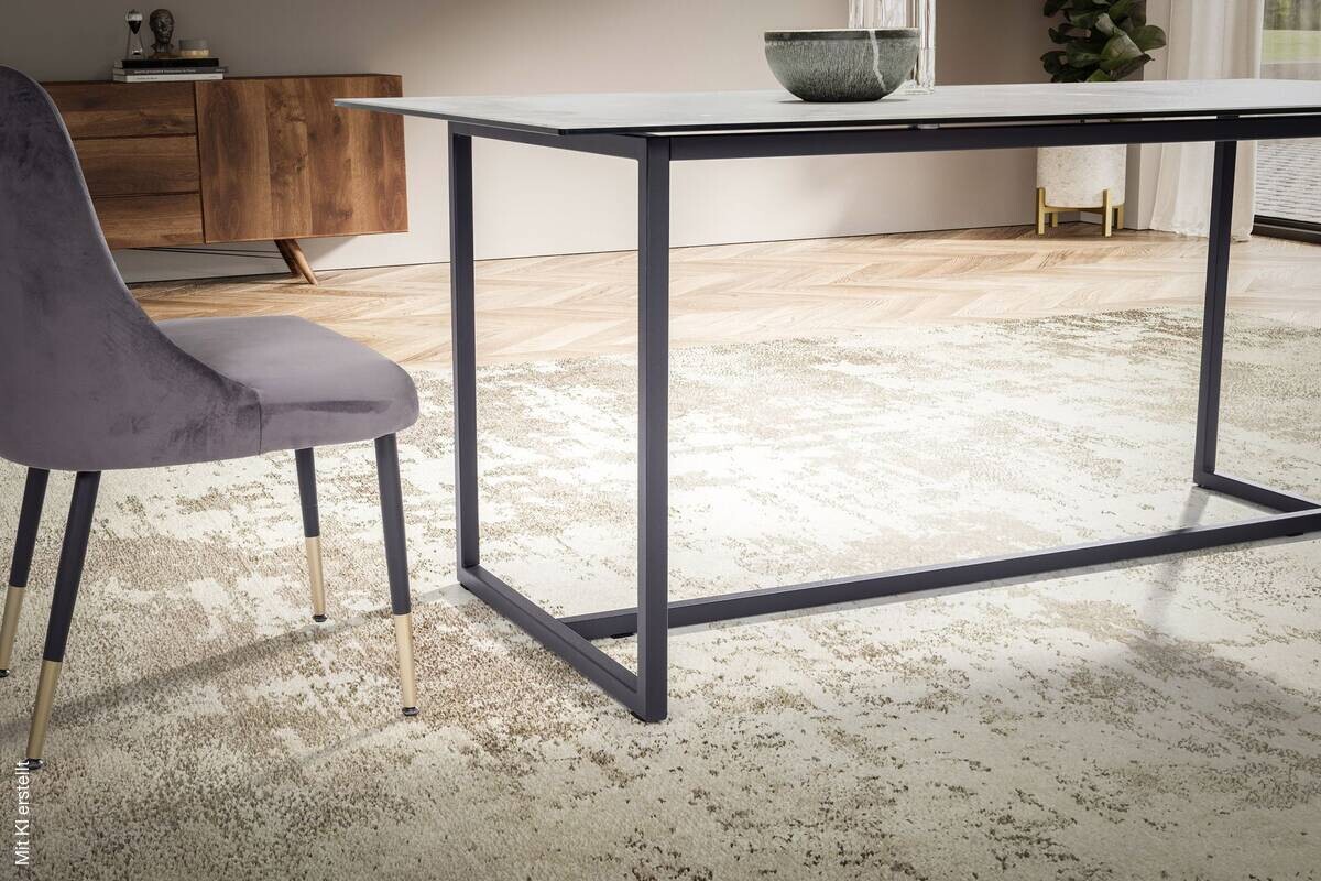 Esstisch weiß Marmor Optik B/H/T: ca. 180x76x90 cm