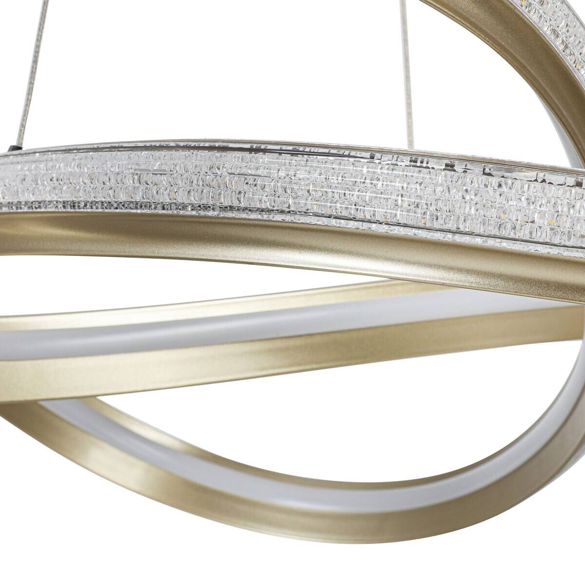 Nolo LED-Pendelleuchte Clara champagner B/H/L: ca. 50x120x50 cm