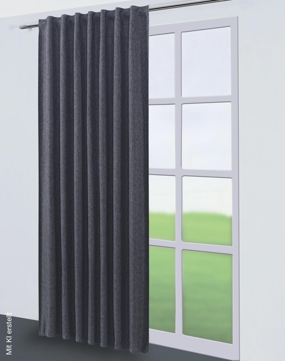 Verdunklungsvorhang Inci grau 100% Polyester B/L: ca. 140x245 cm