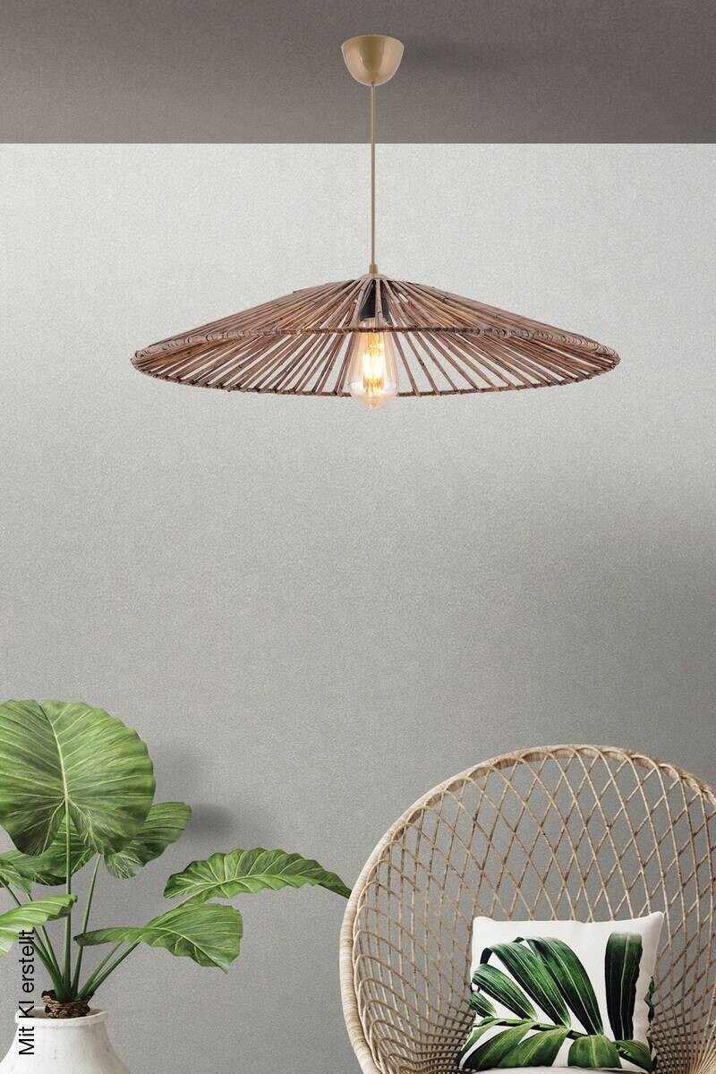 Pendelleuchte braun Metall B/H/L/D: ca. 61x40x61x61 cm E27 1 Brennstellen